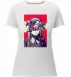 Жіноча преміум футболка Darling in the Franxx poster Білий фото