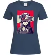 Женская футболка Darling in the Franxx poster Темно-синий фото