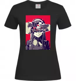 Женская футболка Darling in the Franxx poster Черный фото
