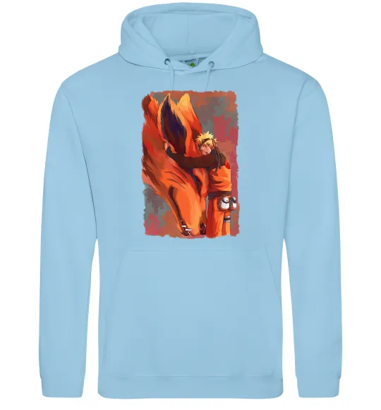 Мужская толстовка (худи) Naruto print Голубой фото