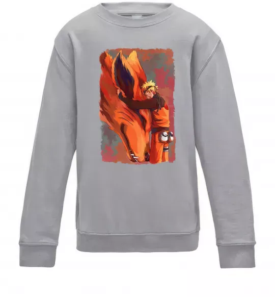 Дитячий світшот Naruto print Сірий меланж фото