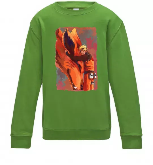 Дитячий світшот Naruto print Лаймовий фото