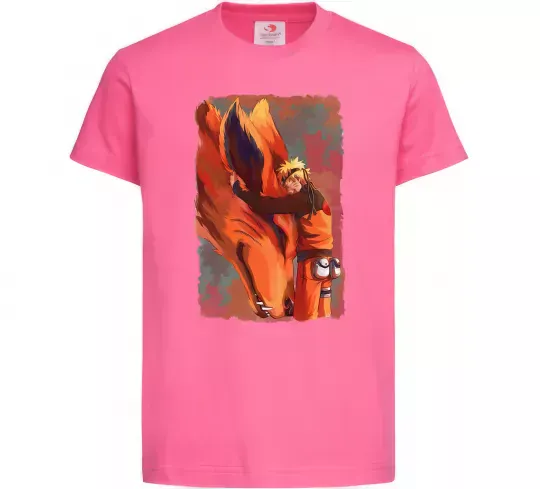 Дитяча футболка Naruto print Яскраво-рожевий фото