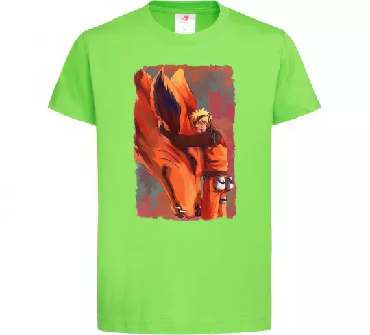 Дитяча футболка Naruto print Лаймовий фото