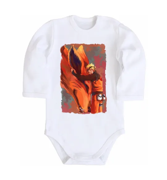 Детский боди Naruto print Белый фото