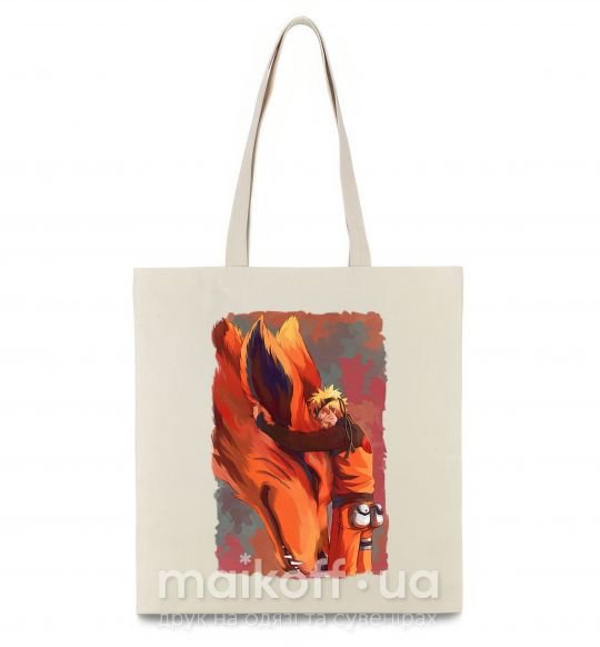 Еко-сумка Naruto print Бежевий фото