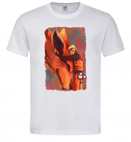 Мужская футболка Naruto print Белый фото
