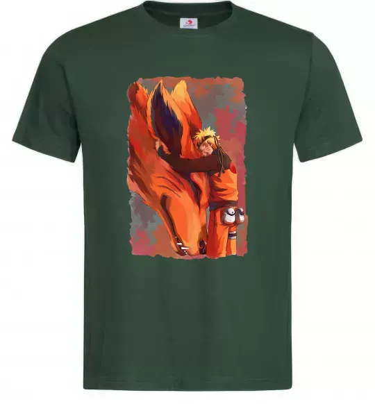 Мужская футболка Naruto print Темно-зеленый фото