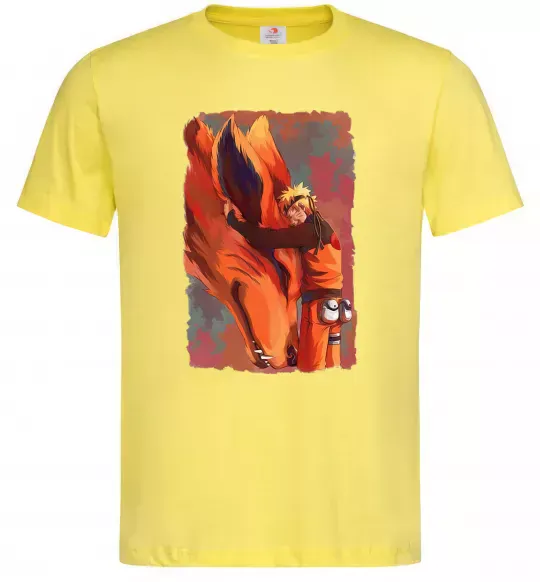 Мужская футболка Naruto print Лимонный фото