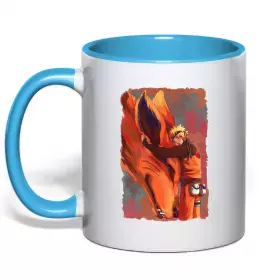 Чашка з кольоровою ручкою Uchiha Itachi Чорний фото