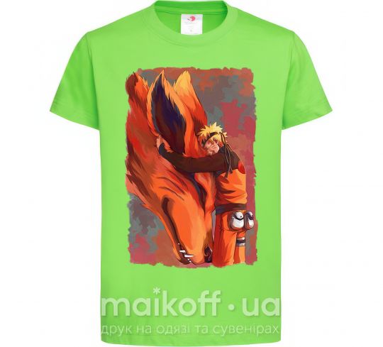 Детская футболка Naruto print Лаймовый фото