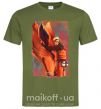 Чоловіча футболка Naruto print Оливковий фото