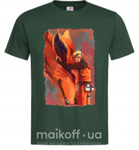 Чоловіча футболка Naruto print Темно-зелений фото