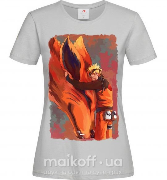 Жіноча футболка Naruto print Сірий фото