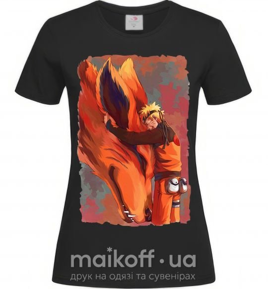Жіноча футболка Naruto print Чорний фото