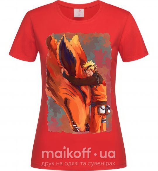 Жіноча футболка Naruto print Червоний фото