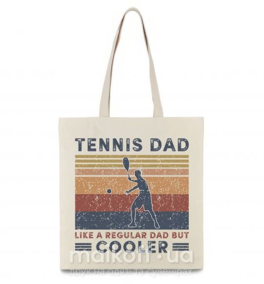 Эко-сумка Tennis dad like a regular dad but cooler Бежевый фото
