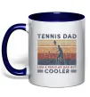 Чашка с цветной ручкой Tennis dad like a regular dad but cooler Глубокий темно-синий Чашка с цветной ручкой Tennis dad like a regular dad but cooler Глубокий темно-синий фото