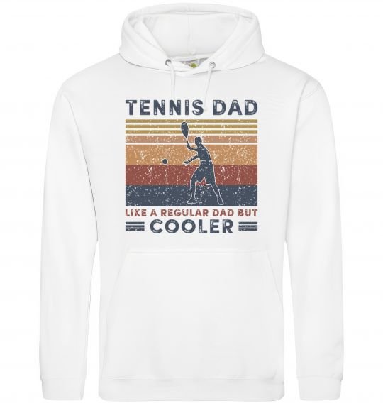 Мужская толстовка (худи) Tennis dad like a regular dad but cooler Белый фото