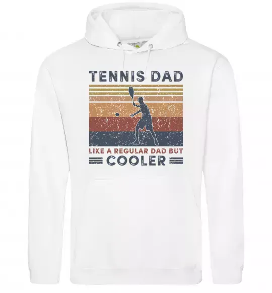 Мужская толстовка (худи) Tennis dad like a regular dad but cooler Белый фото