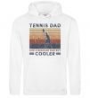 Мужская толстовка (худи) Tennis dad like a regular dad but cooler Белый фото