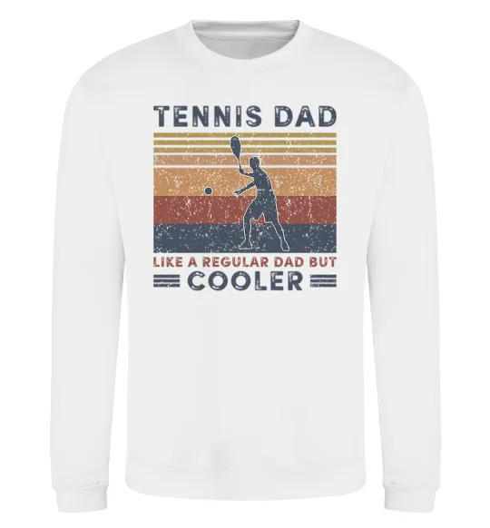 Свитшот Tennis dad like a regular dad but cooler Белый фото
