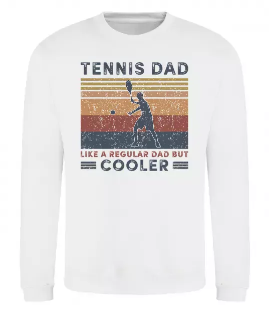 Світшот Tennis dad like a regular dad but cooler Білий фото