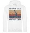 Мужская толстовка (худи) Tennis dad like a regular dad but cooler Белый фото