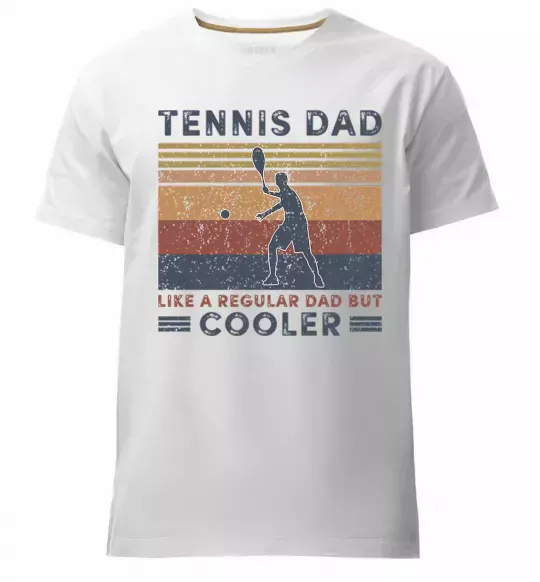 Мужская премиум футболка Tennis dad like a regular dad but cooler Белый фото