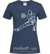 Женская футболка Фигура волейболиста Темно-синий фото