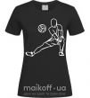 Жіноча футболка Фигура волейболиста Чорний фото
