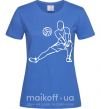 Женская футболка Фигура волейболиста Ярко-синий фото