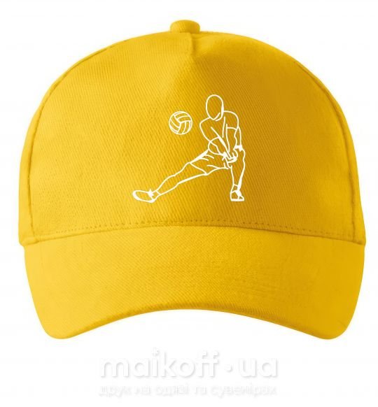 Кепка Фигура волейболиста Сонячно жовтий фото