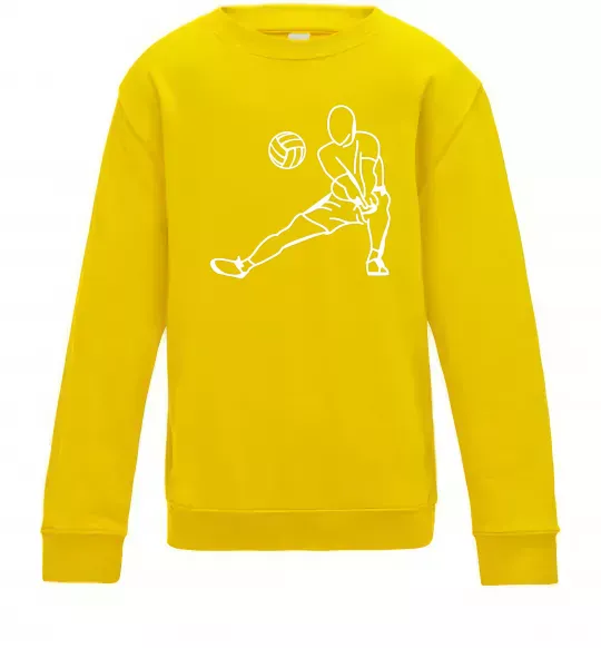 Дитячий світшот Фігура волейболіста Сонячно жовтий фото