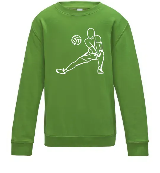 Дитячий світшот Фігура волейболіста Лаймовий фото