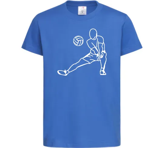 Детская футболка Фігура волейболіста Ярко-синий фото