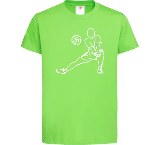 Детская футболка Фігура волейболіста Лаймовый фото