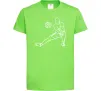 Детская футболка Фігура волейболіста Лаймовый фото