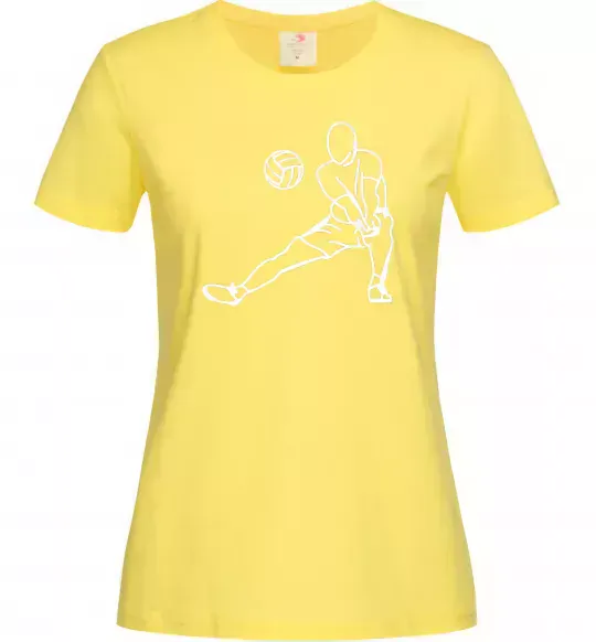 Женская футболка Фігура волейболіста Лимонный фото