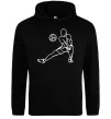 Чоловіча толстовка (худі) Фігура волейболіста Чорний фото
