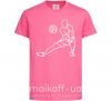 Детская футболка Фигура волейболиста Ярко-розовый фото