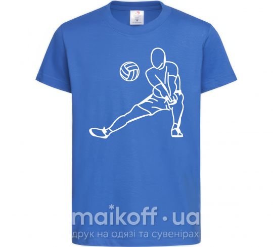 Дитяча футболка Фигура волейболиста Яскраво-синій фото