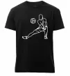 Мужская премиум футболка Фігура волейболіста Черный фото