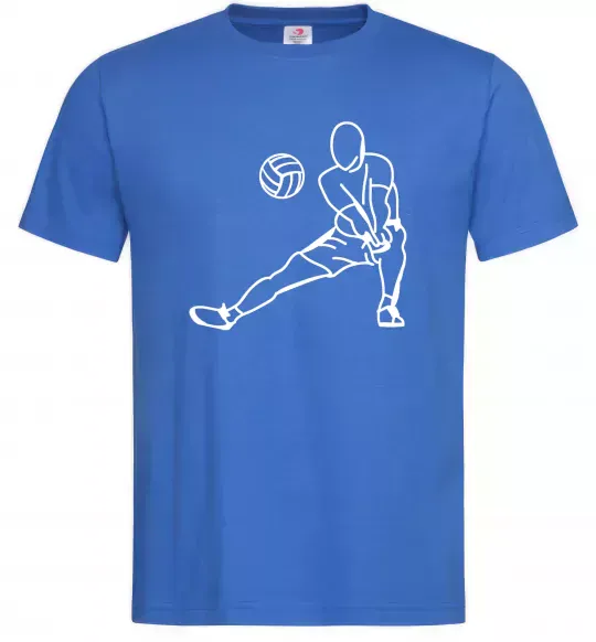 Мужская футболка Фігура волейболіста Ярко-синий фото
