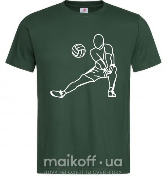 Чоловіча футболка Фигура волейболиста Темно-зелений фото