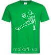 Мужская футболка Фигура волейболиста Зеленый фото