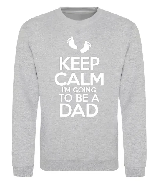 Світшот I'm going to be a dad Сірий меланж фото