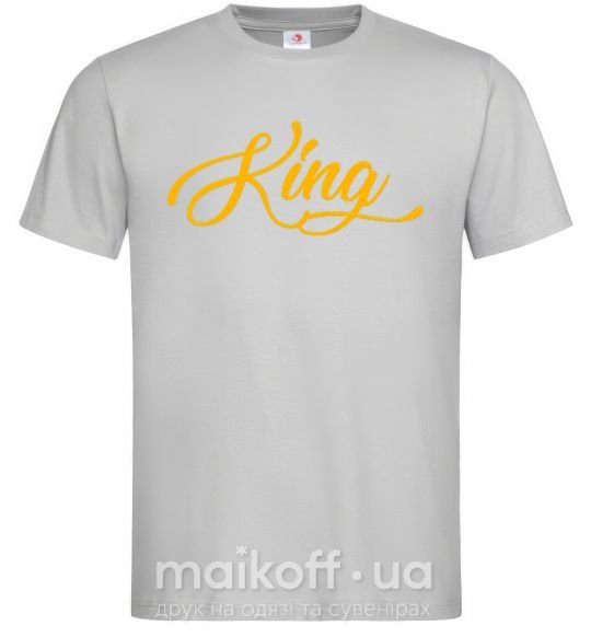 Мужская футболка King yellow Серый фото