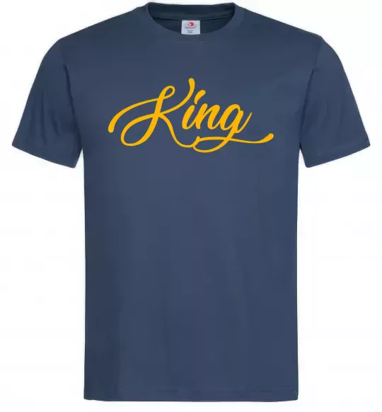 Мужская футболка King yellow Темно-синий фото