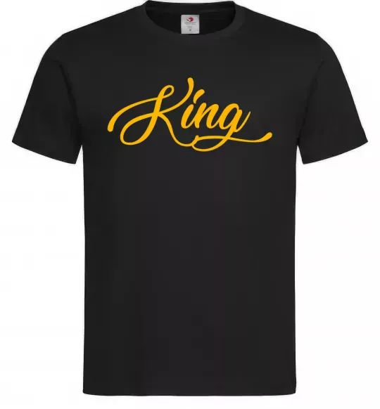 Мужская футболка King yellow Черный фото